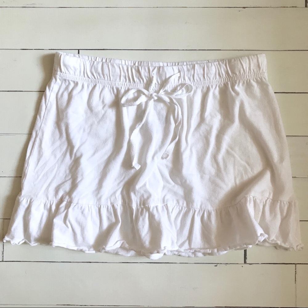 SO White Drawstring Skirt